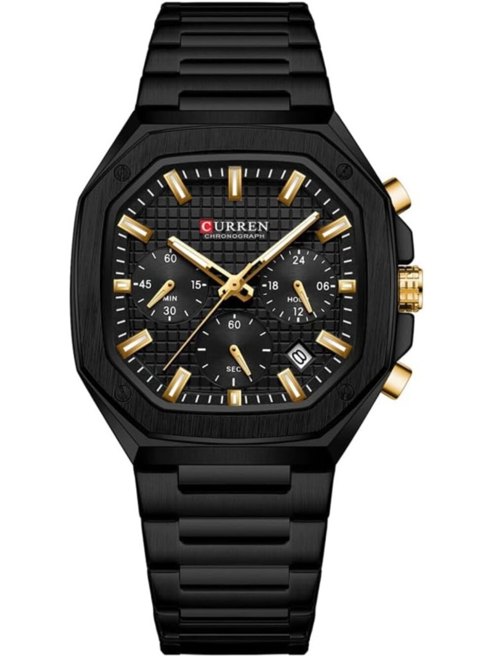 Stylish Luxury Men's Analog Chronograph Watch | Waterproof, 6-Hand, Silver Strap